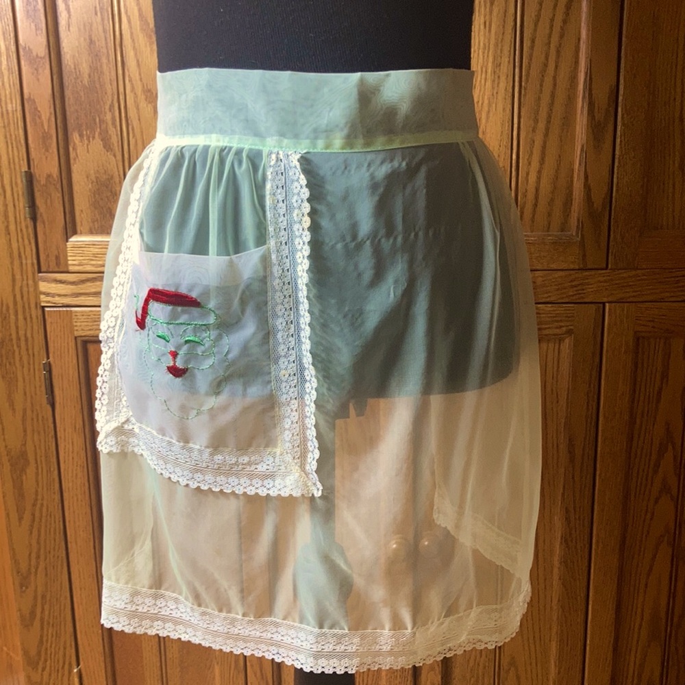 Christmas hostess apron Vtg